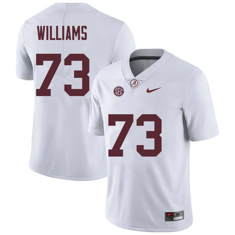 Alabama Crimson Tide Men's Jonah Williams #73 White NCAA Nike Authentic Stitched College Football Jersey LE16B55CA
